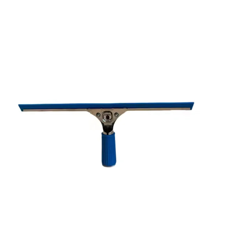 Glasswipershop Blue Handle Industrial Window Squeegee Cleaning Tool Glass Squeegee Cleaner Window Cleaning Wiper with Black and Soft Rubber