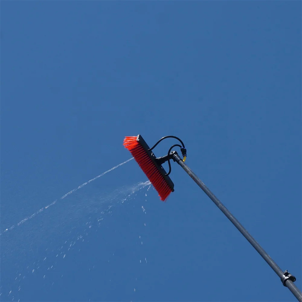 Glasswipershop Telescopic Carbon Fiber or Fiberglass Water Fed Pole Brush for Window Cleaning Versatile Cleaning Tool