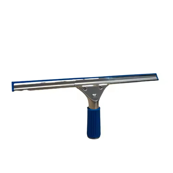 Glasswipershop Blue Handle Industrial Window Squeegee Cleaning Tool Glass Squeegee Cleaner Window Cleaning Wiper with Black and Soft Rubber