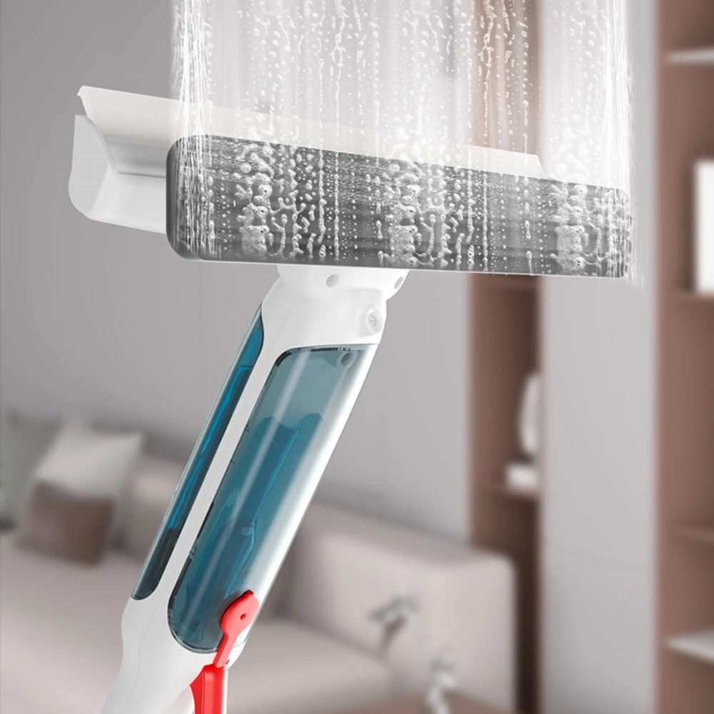 Glasswipershop Long Handle Double Use Spray Window Cleaning Microfiber Rubber Glass Spray Scraper Wiper Squeegee Window Cleaner