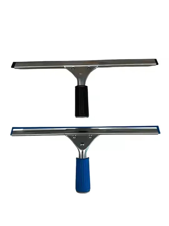 Glasswipershop Blue Handle Industrial Window Squeegee Cleaning Tool Glass Squeegee Cleaner Window Cleaning Wiper with Black and Soft Rubber