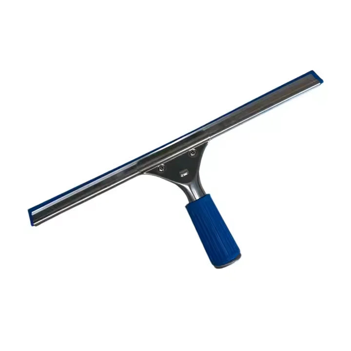 Glasswipershop Blue Handle Industrial Window Squeegee Cleaning Tool Glass Squeegee Cleaner Window Cleaning Wiper with Black and Soft Rubber