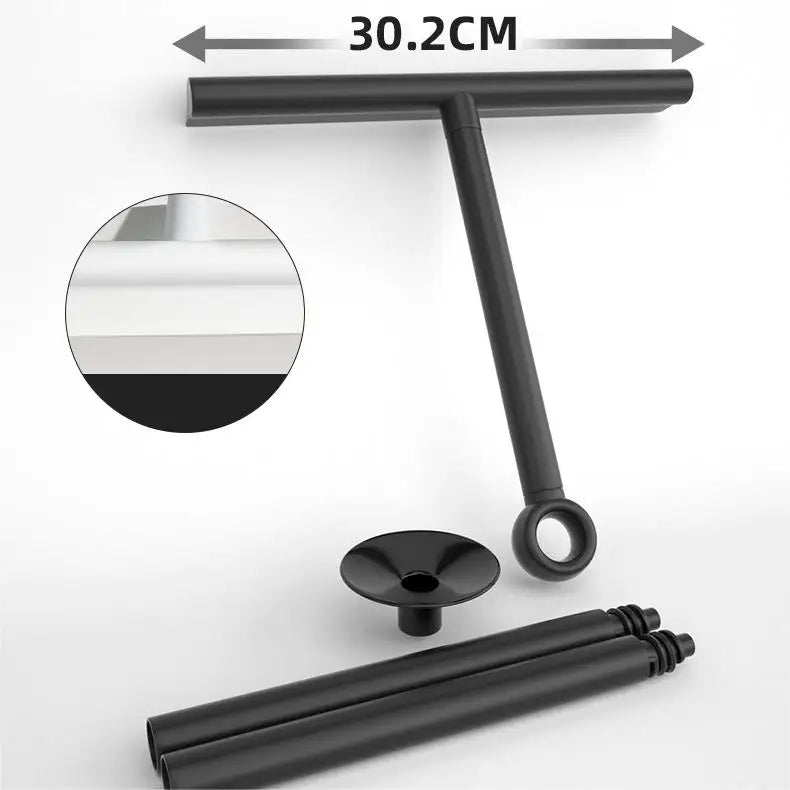 Glasswipershop Spliceable Glass Window Cleaning Wiper with Long Handle for Water Stains and Floor Cleaning