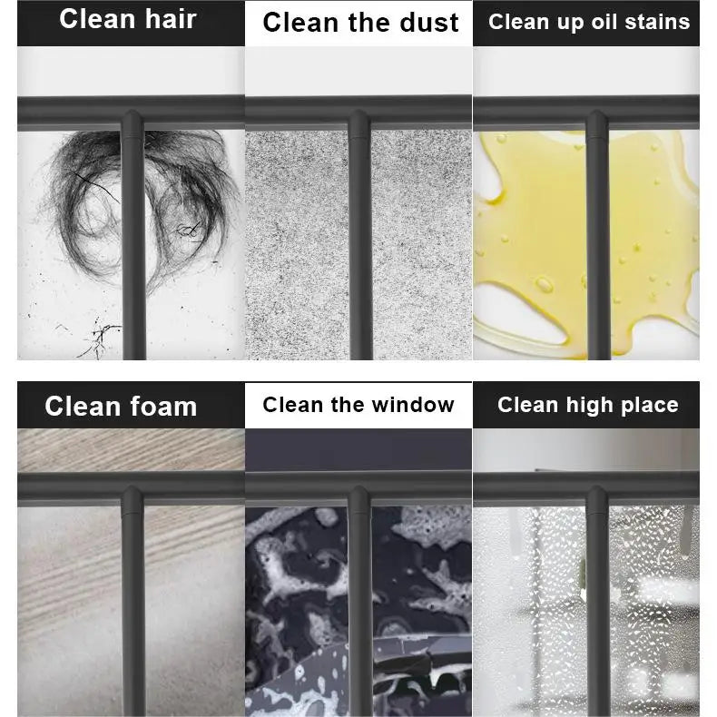 Glasswipershop Spliceable Glass Window Cleaning Wiper with Long Handle for Water Stains and Floor Cleaning